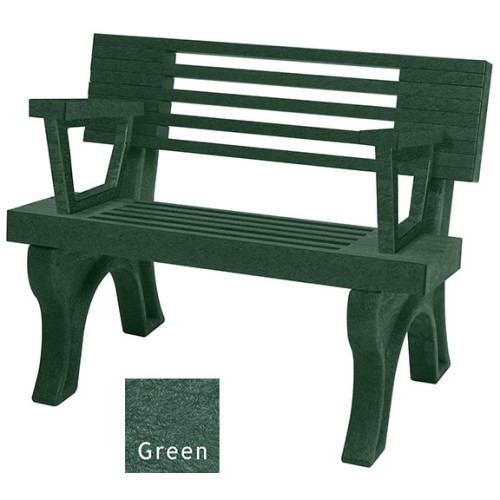 CAD Drawings Polly Products Elite 4' Backed Bench with arms (ASM-EB4BA)