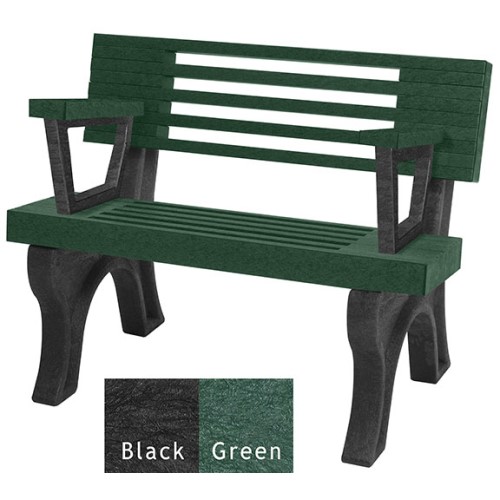 CAD Drawings Polly Products Elite 4' Backed Bench with arms (ASM-EB4BA)