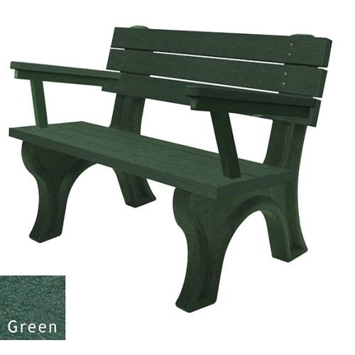 CAD Drawings Polly Products Deluxe 4' Backed Bench with arms (ASM-DB4BA)