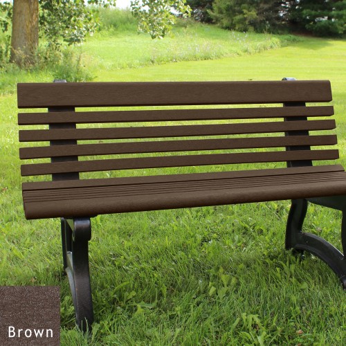 CAD Drawings Polly Products Willow 4' Backed Bench (ASM-WB4B)