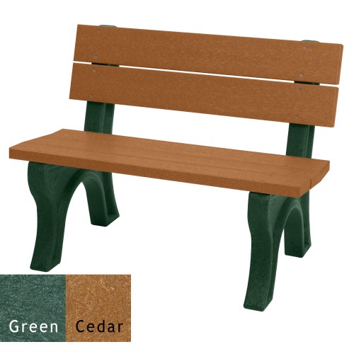 CAD Drawings Polly Products Traditional 4' Backed Bench (ASM-TB4B)