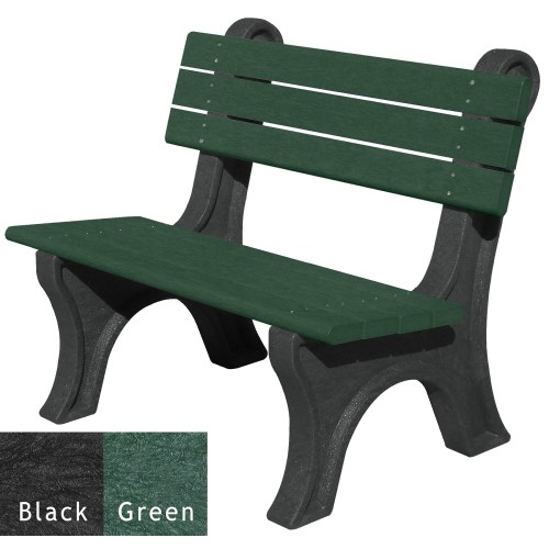 CAD Drawings Polly Products Park Classic 4' Backed Bench (ASM-PC4B)