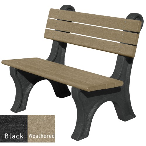 CAD Drawings Polly Products Park Classic 4' Backed Bench (ASM-PC4B)