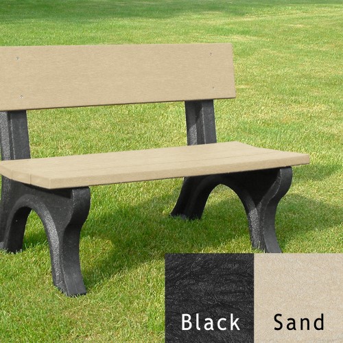 CAD Drawings Polly Products Landmark 4' Backed Bench (ASM-LB4B)