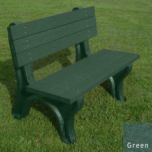 CAD Drawings Polly Products Deluxe 4' Backed Bench (ASM-DB4B)