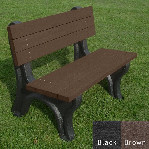 CAD Drawings Polly Products Deluxe 4' Backed Bench (ASM-DB4B)