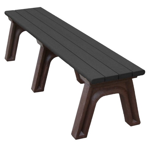 CAD Drawings Polly Products Park Classic 6' Flat Bench (ASM-PC6F)