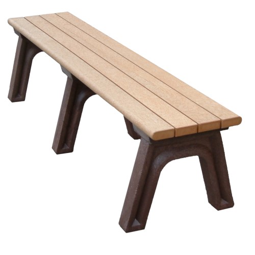 CAD Drawings Polly Products Park Classic 6' Flat Bench (ASM-PC6F)