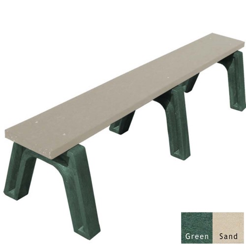 CAD Drawings Polly Products Landmark 6' Flat Bench (ASM-LB6F)