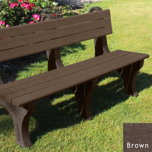 CAD Drawings Polly Products Deluxe 6' Backed Bench with arms (ASM-DB6BA)