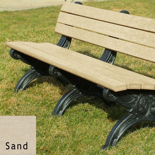 CAD Drawings Polly Products Silhouette 6' Backed Bench (ASM-SB6B)