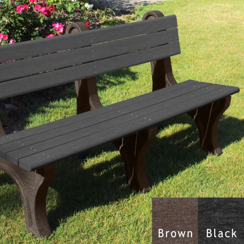 CAD Drawings Polly Products Park Classic 6' Backed Bench (ASM-PC6B)