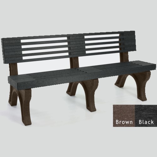 CAD Drawings Polly Products Elite 6' Backed Bench (ASM-EB6B)