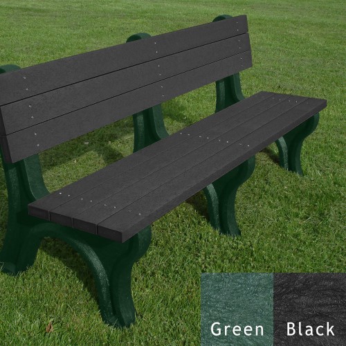 CAD Drawings Polly Products Deluxe 6' Backed Bench (ASM-DB6B)