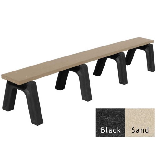 CAD Drawings Polly Products Landmark 8' Flat Bench (ASM-LB8F)