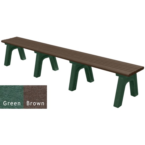 CAD Drawings Polly Products Cambridge 8' Flat Bench (ASM-CB8F)