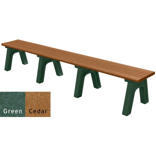CAD Drawings Polly Products Cambridge 8' Flat Bench (ASM-CB8F)