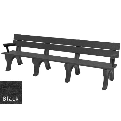 CAD Drawings Polly Products Economizer Traditional 8' Backed Bench with arms (ASM-ET8BA)