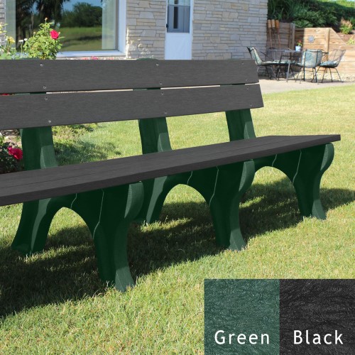 CAD Drawings Polly Products Traditional 8' Backed Bench (ASM-TB8B)