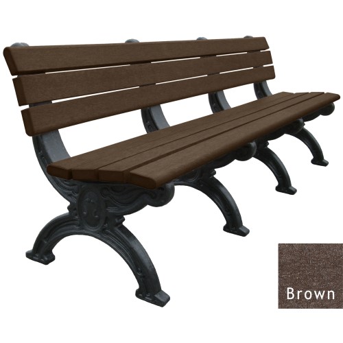 CAD Drawings Polly Products Silhouette 8' Backed Bench (ASM-SB8B)