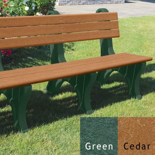 CAD Drawings Polly Products Park Classic 8' Backed Bench (ASM-PC8B)