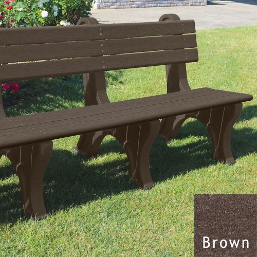 CAD Drawings Polly Products Park Classic 8' Backed Bench (ASM-PC8B)