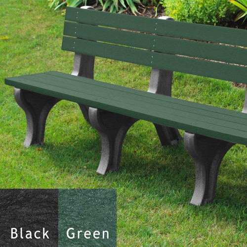 CAD Drawings Polly Products Deluxe 8' Backed Bench (ASM-DB8B)