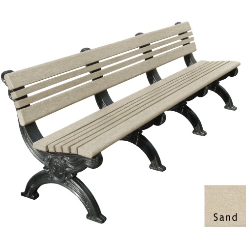 CAD Drawings Polly Products Cambridge 8' Backed Bench (ASM-CB8B)