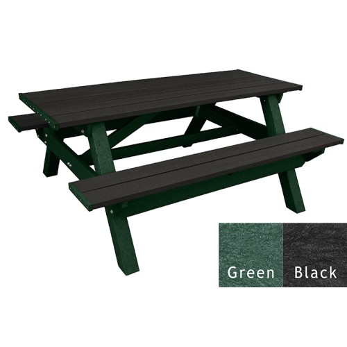 CAD Drawings Polly Products Deluxe 6' Picnic Table (ASM-DPT6)