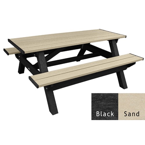 CAD Drawings Polly Products Deluxe 6' Picnic Table (ASM-DPT6)