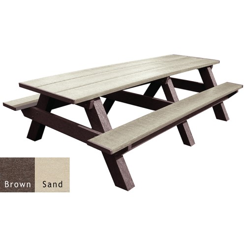 CAD Drawings Polly Products Standard 8' Picnic Table (ASM-SPT8)