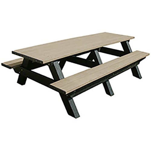 CAD Drawings Polly Products Deluxe 8' Picnic Table (ASM-DPT8)
