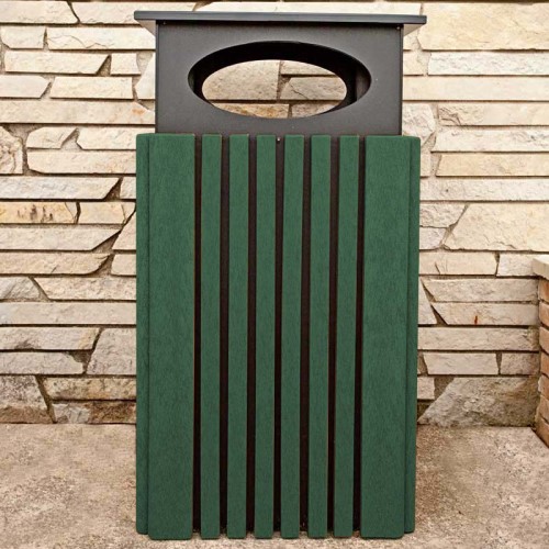 CAD Drawings Polly Products 40 Gallon Trash Receptacle with Rain Cap (ASM-T40C)
