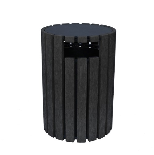 CAD Drawings Polly Products 33 Gallon Round Trash Receptacle with Cap (ASM-R33C)