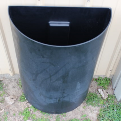 CAD Drawings Polly Products 14 Gallon Half Round Receptacle (ASM-HRTR)