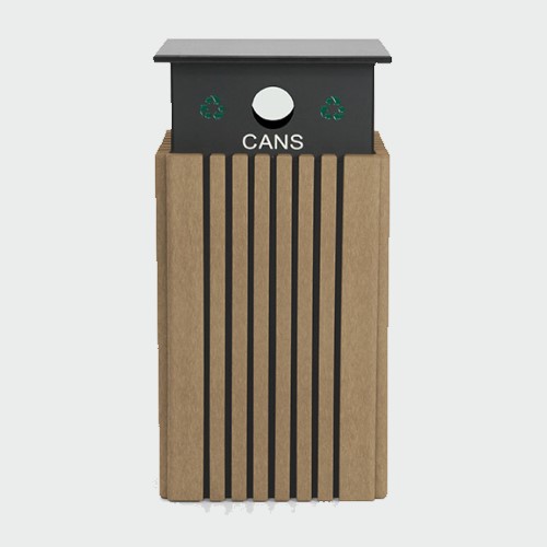 CAD Drawings Polly Products 40 Gallon Recycle Receptacle w/ Can RainCap (ASM-R40C-CA)