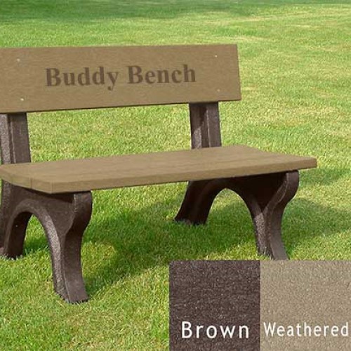 CAD Drawings Polly Products 4' Buddy Bench Landmark* (BB4LB)