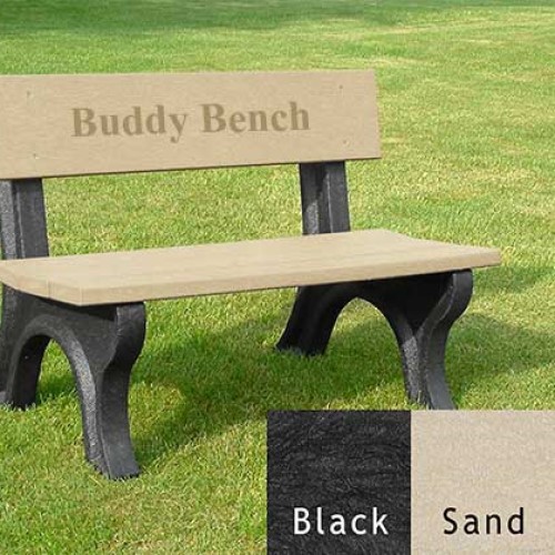 CAD Drawings Polly Products 4' Buddy Bench Landmark* (BB4LB)