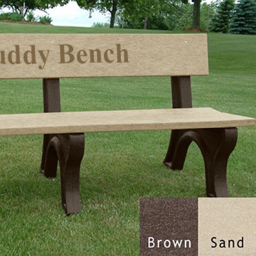 CAD Drawings Polly Products 6' Buddy Bench Landmark* (BB6LB)