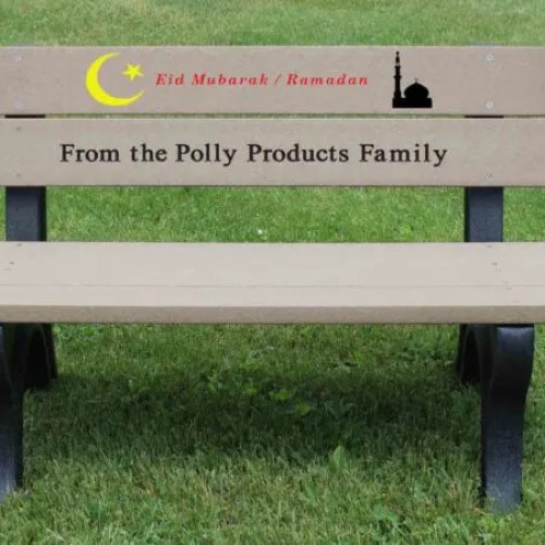 CAD Drawings Polly Products Holiday Bench 4' Ramadan (HB4RM-BK/WW)