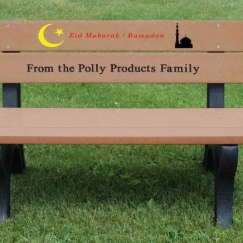 CAD Drawings Polly Products Holiday Bench 4' Ramadan (HB4RM-BK/CD)