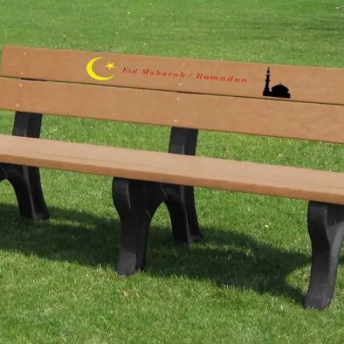 CAD Drawings Polly Products Holiday Bench 6' Ramadan (HB6RM-BK/CD)