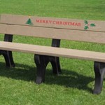 View Holiday Bench 6' Weathered Merry Christmas (HB6MC-BK/WW)