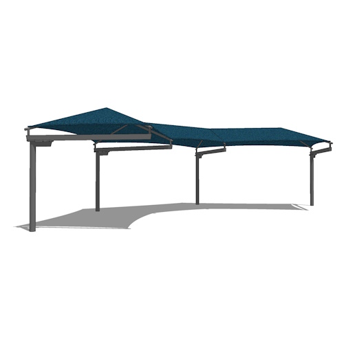 Wrap-Around Cantilever Shade System - 12' x 60'