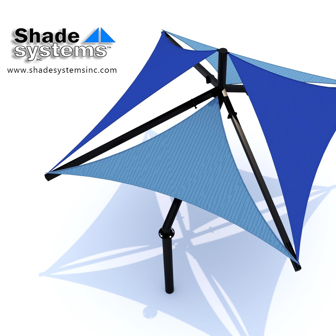 CAD Drawings BIM Models Shade Systems, Inc. Multi-Panel Offset Single Post