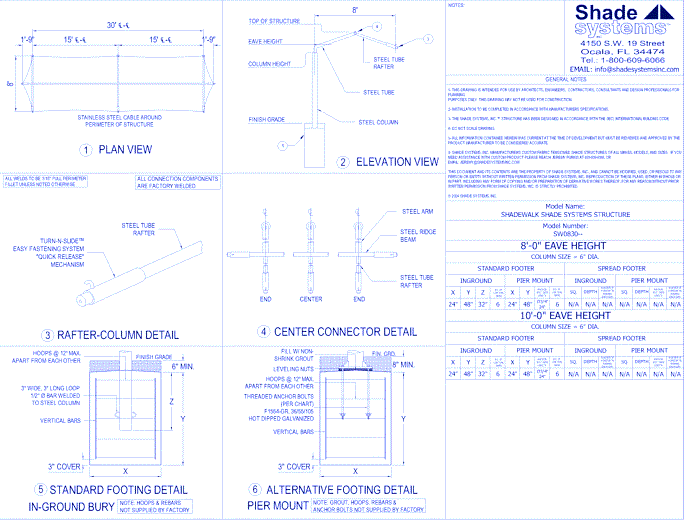 Shade Walk Shade System - 8' x 30'