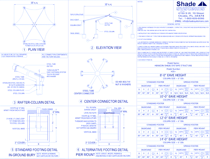 Hexagon Shade System - 35'