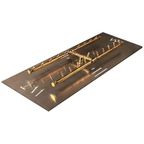 CAD Drawings Montana Fire Pits H-Style CROSSFIRE Brass Burner: CFBH200