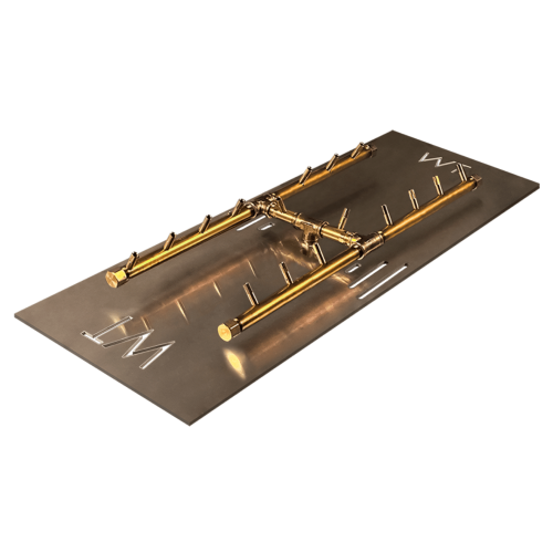 CAD Drawings Montana Fire Pits H-Style CROSSFIRE Brass Burner: CFBH160