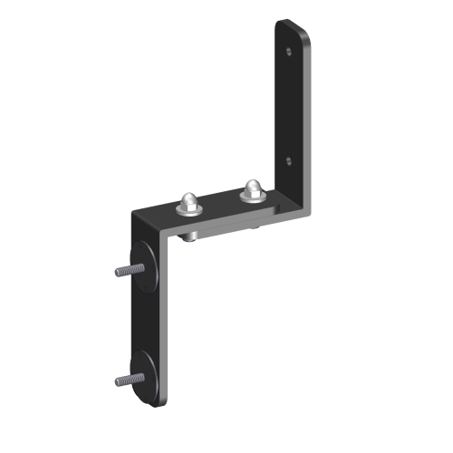 CAD Drawings BIM Models Longboard® Architectural Products  Link & Lock™ Dual Bracket - 90° Center Fixed